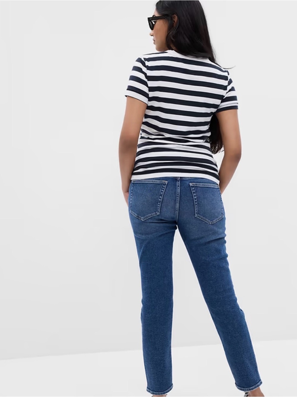GAP Maternity Full-Panel Vintage Slim Jeans with Adjustable Waist Size 32/14 EUC - Picture 3 of 6